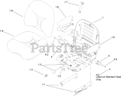Toro 74268 (Z 597-D) - Toro 60" Z Master Zero-Turn Mower, Side-Discharge Deck (SN: 270000001 - 270000300) (2007) Deluxe Seat Assembly No. 110-0838