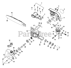 Echo 90084 (99922203318) - Echo 22mm Oiler Gear Case Assembly
