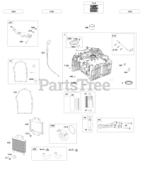 Briggs & Stratton 542777-0113-E1 - Briggs & Stratton Vertical Engine Cylinder, Oil Cooler, Piston/Rings/Connecting Rod