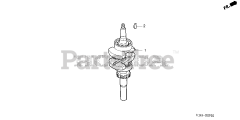 Honda F220 K1 AT2 (FAAJ) - Honda 21" Tiller, Made in Japan (SN: FAAJ-3800001 - FAAJ-3809999) CRANKSHAFT