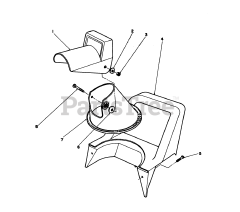 Toro 38025 (1800) - Toro Power Curve Snow Thrower (SN: 039000001 - 039999999) (1993) Chute Assembly