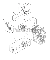 Briggs & Stratton 61G277-0010-J1 - Briggs & Stratton Horizontal Engine Crankshaft Group