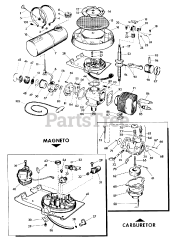 Lawn-Boy 6200 - Lawn-Boy Walk-Behind Mower (SN: 800000001 - 899999999) (1958) Model C-21 Engine Parts List