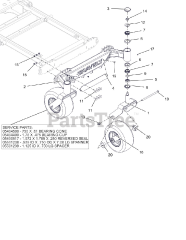 Gravely 994142 - Gravely Pro-Stance 52" Stand-On Mower, Kohler EFI (SN: 000101 - 019999) Front Axle And Tires - 48" And 52"