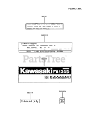 Kawasaki FA130D-GS06 - Kawasaki Engine LABEL