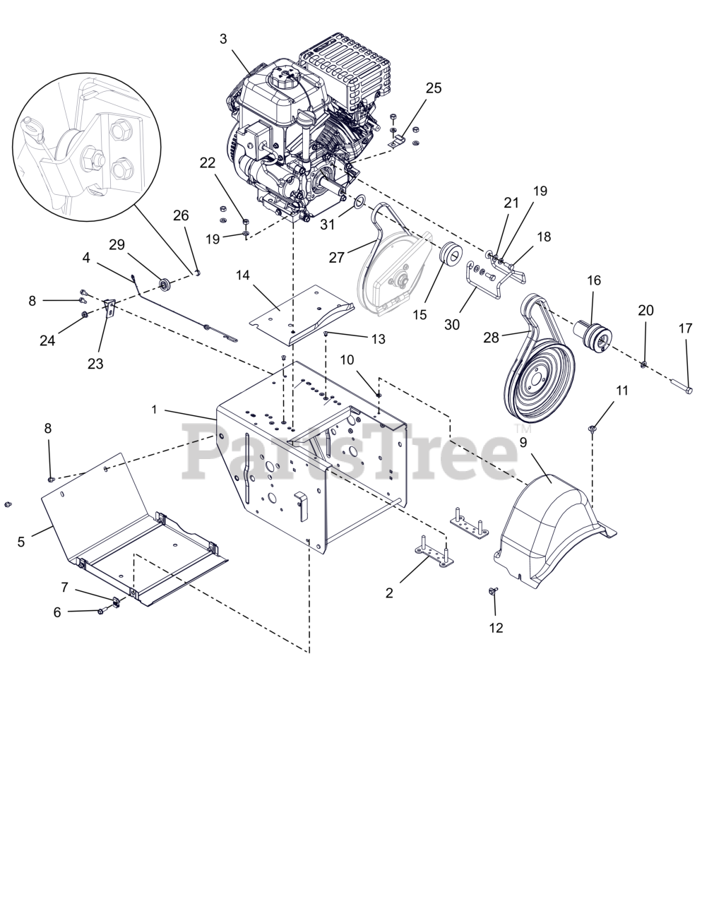 Ariens 921045 Ariens Deluxe 24" Snow Blower, Ariens AX 254cc engine (SN 056472 099999