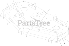 Toro 77287 (2000) - Toro 60" Z Master Zero-Turn Mower (SN: 411581734 - 411999999) Deck Decal Assembly No. 126-8958
