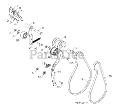 Poulan Pro PR 240 (961920067-02) - Poulan Pro Snow Thrower (2015-06) CHASSIS ENGINE PULLEYS