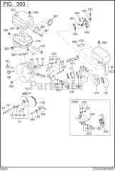 Subaru Robin EX270D50216 (EX27) - Subaru Robin Engine 300 Intake &amp; Exhaust