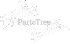 Exmark NVS740CKC42000 - Exmark 42" Navigator Front Mount Mower, Kohler CH740 (SN: 413950474 - 416150474) (Rev A) (2023) Deck Support W/Decals Assembly No. 103-9481