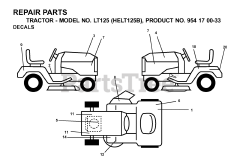 Husqvarna LT 125 (954170033-B) - Husqvarna Lawn Tractor (2001-03)