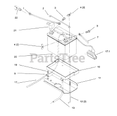 Toro 72062 (264-6) - Toro Yard Tractor (SN: 059000001 - 059000227) (1995) Battery