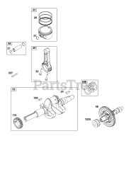 Briggs & Stratton 356447-0629-B5 - Briggs & Stratton Horizontal Engine Crankshaft Group