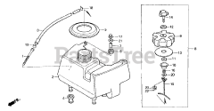 Honda BF2 AM SAB (BAEB) - Honda Outboard Engine, Made in Japan (SN: BAEB-1000002 - BAEB-9999999) FUEL TANK