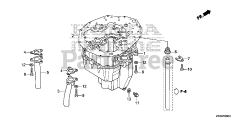 Honda BF250 A XXCA (BBJJ) - Honda Marine Engine, Made in Japan (SN: BBJJ-8000001 - BBJJ-9999999) OIL PAN