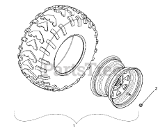 Ariens 996148 - Ariens Contractor 4WD Utility Vehicle, Subaru EH65 (SN: 020000 & Above) Rear Wheels