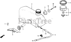 Honda HR214 PXA#1 (HR214) - Honda 21" Walk-Behind Mower, Made in USA (SN: HR214-6000001 - HR214-9999999) FUEL TANK