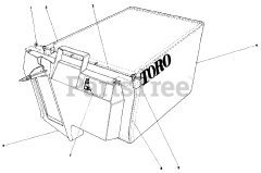 Toro 10500 - Toro 21" Rear Bagging Walk-Behind Mower (SN: 001000001 - 001999999) (1981) Grass Bag Assembly