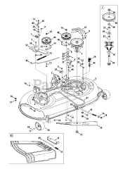 Huskee 13AJ771S231 - Huskee Lawn Tractor (2010) (Tractor Supply) Mower Deck 42-Inch