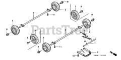 Honda EX5500 K1 A/B (EA1) - Honda Generator, Made in Japan (SN: EA1-1072384 - EA1-1099999) WHEEL KIT (3)