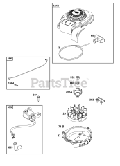 Briggs & Stratton 8P502-0136-H5 - Briggs & Stratton Vertical Engine Flywheel, Ignition, and Starter Group