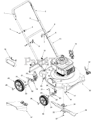 Yard Machines 11Z-084C062 - Yard Machines Walk-Behind Mower (2000) (Lowes)