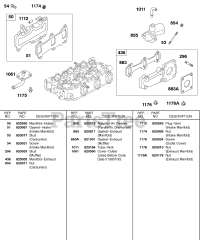 Briggs & Stratton 587447-0205-E2 - Briggs & Stratton Horizontal Engine Intake Manifold, Exhaust Manifold