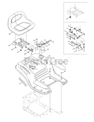Yard Machines 13AM762F052 - Yard Machines Lawn Tractor (2008) (Walmart) Seat &amp; Fender Assembly