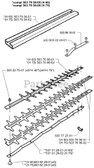 Husqvarna 225 H 75 - Husqvarna Hedge Trimmer (1998-01) Cutter Assembly