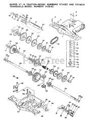Electrolux/AYP YTH 160 CT - Electrolux/AYP Lawn Tractor TRANSAXLE P/N BREAKOUT
