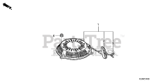 Honda HRR216 K6 VXAA (MZCG) - Honda 21" Walk-Behind Mower, Made in USA (SN: MZCG-8000001 - MZCG-8199999) RECOIL STARTER