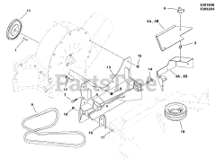 Simplicity 5600660 - Simplicity 52" 3-Bag Collection System for Citation XT SN Series Blower Mount Group - 52" Models (5301858_5303294)