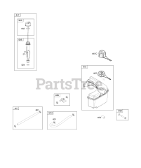 Briggs & Stratton 121Q02-0129-F1 - Briggs & Stratton Vertical Engine Fuel Supply, Lubrication
