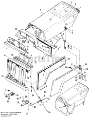 Simplicity 1691250 - Simplicity SunStar Garden Tractor, 14hp Hood &amp; Grille Group - Mfg. Nos. 1691250 &amp; 1691357