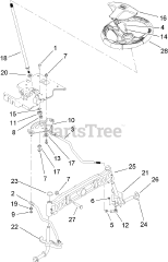 Toro 14AK81RK544 (GT 2300) - Toro Garden Tractor (SN: 1A186H30000 & Above) (2006) Steering Shaft and Front Axle Assembly
