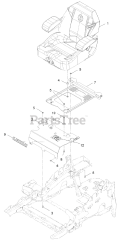 Exmark LZE751CKA524A2 - Exmark 52" Lazer Z E-Series Zero-Turn Mower, Kawasaki FX (SN: 404314159 - 406294344) (Rev B) (2019) Seat Assembly