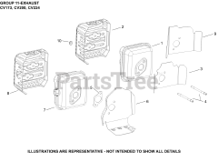 Kohler CV224-3003 - Kohler Command PRO Engine, Basic Version, 11.0 ft-lbs, 224cc 11 Exhaust