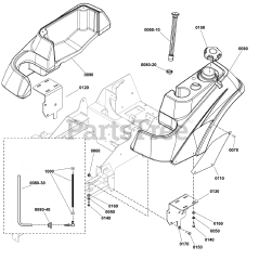 Ferris IS 700Z (5901225) - Ferris IS700Z Series 61" Zero-Turn Mower, 24hp Kawasaki, Side-Discharge Fuel Tank &amp; Mount Group