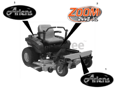 Ariens 915113 (2448) - Ariens Zoom 48" Zero-Turn Mower, 24hp Briggs & Stratton (SN: 000101 & Above)