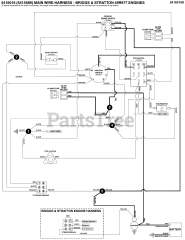 Ferris IS 700Z (5901394) - Ferris IS700Z Series 61" Zero-Turn Mower, 26hp Briggs & Stratton, CARB, Side-Discharge Electrical Schematic - Cranking Circuit - B&amp;S 49R977 Vanguard S/N: 2017612395 - 2017954955