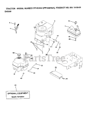 Poulan Pro PP 165H42 A - Poulan Pro Lawn Tractor (1998) ENGINE