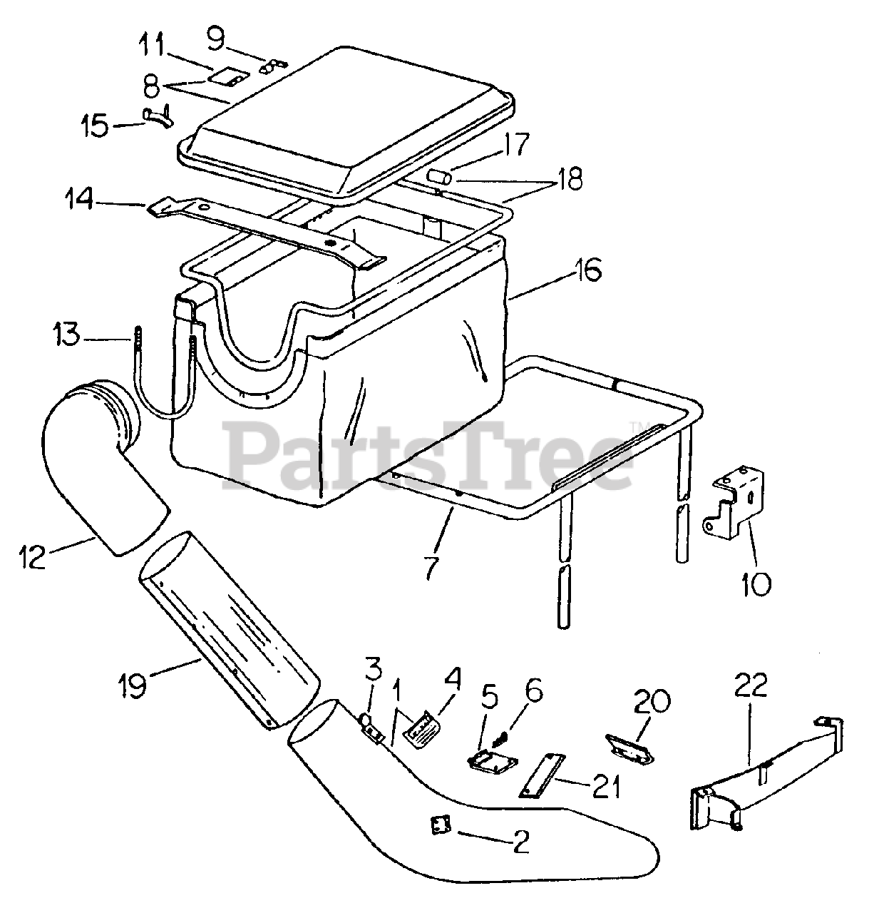 Cub Cadet 111 (0350025U) Cub Cadet Lawn Tractor Grass Catcher