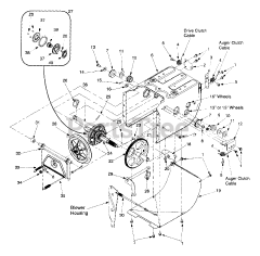 Yard Machines 31AE662H013 - Yard Machines Snow Thrower (1999) (Costco) Frame Assembly 31AE662H