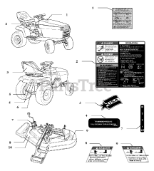 Simplicity 1693695 - Simplicity Broadmoor 44" Lawn Tractor, 17hp Decals Group - Safety &amp; Common