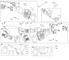 Briggs & Stratton 61E377-0041-J1 - Briggs & Stratton Horizontal Engine Cylinder Head Group