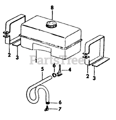 Cub Cadet 182 (133-182-100) - Cub Cadet Lawn Tractor Fuel Tank &amp; Related Parts
