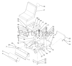Toro 74701 (17-52 ZX) - Toro 52" TimeCutter Zero-Turn Mower (SN: 230000001 - 230999999) (2003) Main Frame and Seat Assembly