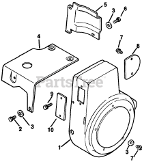 Kohler K181-301027 - Kohler K-Series Engine, Made for H.L. Diehl, 8hp, 6kW Baffles &amp; Shroud 02070011342