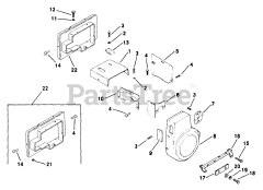 Kohler M10-461535 - Kohler Magnum Engine, Made for Weavers, 10hp, 7.5kW Baffles &amp; Shroud 2-10-172 REV 3/15/2006 to show group description.