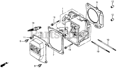 Honda HR214 PXA#1 (HR214) - Honda 21" Walk-Behind Mower, Made in USA (SN: HR214-6000001 - HR214-9999999) CYLINDER HEAD